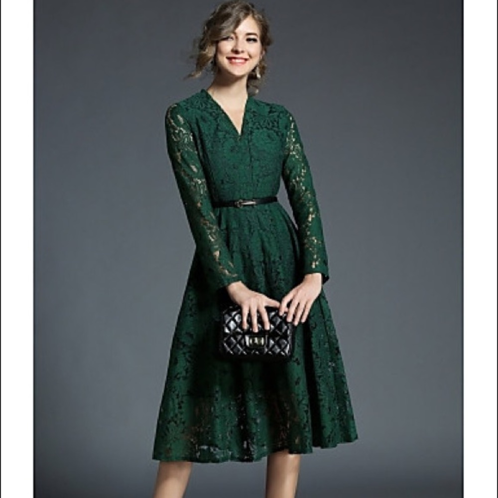 Green Lace Dress